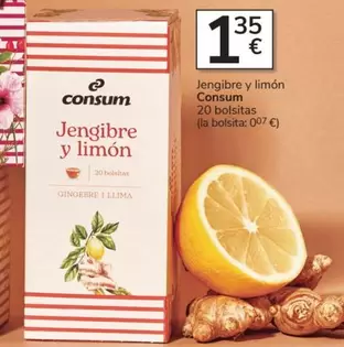 Oferta de Consum - Jengibre Y Limón por 1,35€ en Consum