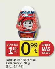 Oferta de Nestlé - Natillas Con Sorpresa Kids World por 0,99€ en Consum