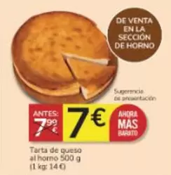 Oferta de Mas - Tarta De Queso Alhomo por 7€ en Consum