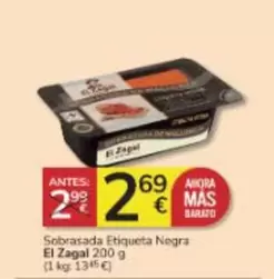 Oferta de El Zagal - Sobrasada Etiqueta Negra por 2,69€ en Consum