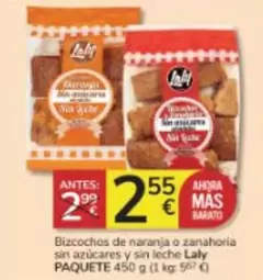 Oferta de Mas - Bizcochos De Naranja O Zanahoria Sin Azucares Y Sin Leche por 2,55€ en Consum