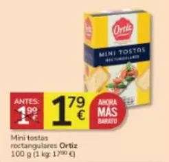 Oferta de Ortiz - Mini Tostas Rectangulares por 1,79€ en Consum