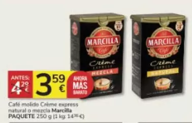 Oferta de Marcilla - Café molido Crème express natural o mezcla por 3,59€ en Consum