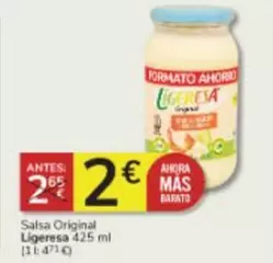 Oferta de Ligeresa - Salsa Original por 2€ en Consum