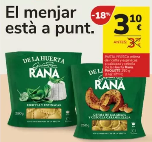 Oferta de Rana - Pasta Fresca Ripiena por 3,1€ en Consum