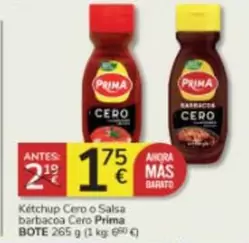 Oferta de Prima - Ketchup Cero O Salsa Barbacoa por 1,75€ en Consum