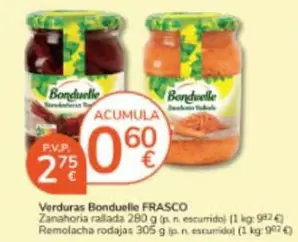 Oferta de Bonduelle - Verduras Frasco por 2,75€ en Consum