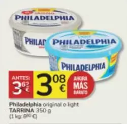 Oferta de Philadelphia - Original O Light por 3,08€ en Consum