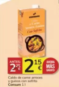 Oferta de Consum - Caldo De Carne Arroces Y Guisos Con Sofrito por 2,15€ en Consum