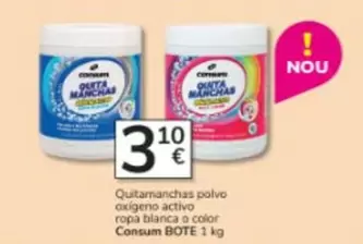 Oferta de Consum - Quitamanchas Palvo Oxígeno Activo Ropa Blanca O Color por 3,1€ en Consum