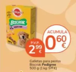 Oferta de Pedigree - Galletas Para Perros Biscrok por 2,99€ en Consum