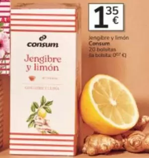 Oferta de Consum - Jengibre Y Limon por 1,35€ en Consum