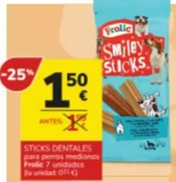 Oferta de Frolic - Sticks Dentales por 1,5€ en Consum