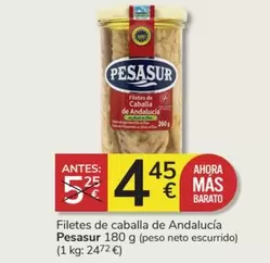 Oferta de Pesasur - Filetes De Caballa De Andalucía por 4,45€ en Consum