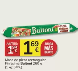 Oferta de Buitoni - Masa De Pizza Rectangular Finissima por 1,69€ en Consum