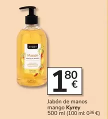 Oferta de Kyrey - Jabon De Manos Mango por 1,8€ en Consum