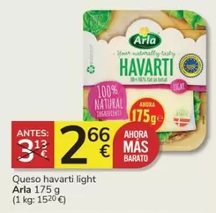 Oferta de Arla - Queso Havarti Light por 2,66€ en Consum