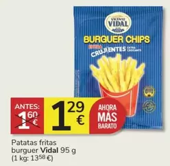 Oferta de Vidal - Patatas Fritas Burger por 1,29€ en Consum