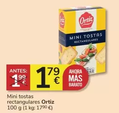 Oferta de Ortiz - Mini Tostas Rectangulares por 1,79€ en Consum