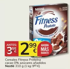 Oferta de Nestlé - Cereales Fitness Proteina Cacao 0% Azucares Anadidos por 2,99€ en Consum