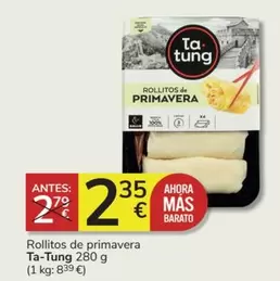 Oferta de Ta Tung - Rollitos De Primavera por 2,35€ en Consum