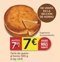 Oferta de Mas - Tarta De Queso Al Horno por 7€ en Consum