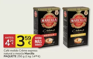 Oferta de Marcilla - Cafe Molido Crème Express Natural O Mezcla por 3,59€ en Consum