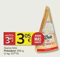 Oferta de Président - Queso Brie por 3,05€ en Consum