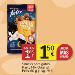 Oferta de Purina - Snacks Para Gatos Party Mix Original por 1,5€ en Consum