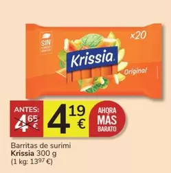 Oferta de Krissia - Barritas De Surimi por 4,19€ en Consum