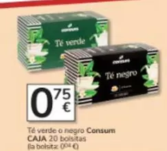 Oferta de Consum - Te Verde O Negro por 0,75€ en Consum