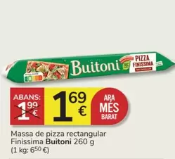 Oferta de Buitoni - Massa De Pizza Rectangular Finissima por 1,69€ en Consum