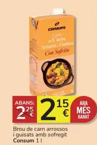 Oferta de Consum - Brou De Carn Arrossos Iguistas Amb Sofregit por 2,15€ en Consum