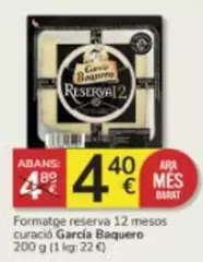 Oferta de García Baquero - Formatge Reserva 12 Mesos Curacio por 4,4€ en Consum