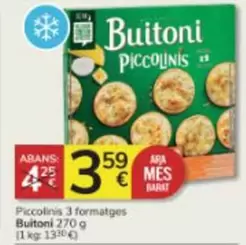 Oferta de Buitoni - Piccolinis 3 Formatges por 3,59€ en Consum