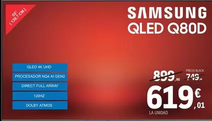 Oferta de Samsung - Qled Q80d por 619,01€ en E.Leclerc