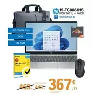 Oferta de Norton - 15-fc0088ns Portatil + Pack por 367,77€ en E.Leclerc