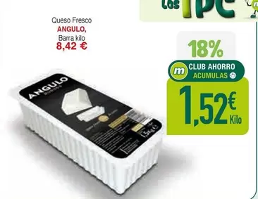 Oferta de Angulo - Queso Fresco por 8,42€ en Masymas