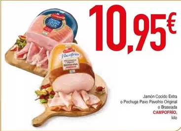 Oferta de Campofrío - Jamon Cocido Extra O Pechuga Pavo Pavoviro Original O Brasuda por 10,95€ en Masymas