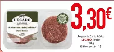 Oferta de Legado ElPozo - Burger De Cerdo Iberico por 3,3€ en Masymas