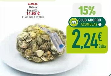 Oferta de Almejas por 2,24€ en Masymas