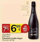 Oferta de Freixenet - Cava Brut Do Cava Cordon Negro por 6,99€ en Supermercados Charter