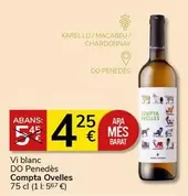 Oferta de Ara - Vi Blanc Do Penedès Compta Ovellas por 4,25€ en Supermercados Charter