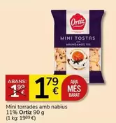 Oferta de Ortiz - Mini Torrades Amb Nabius por 1,79€ en Supermercados Charter