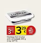 Oferta de Lurpak - Mantega Fácil D'untar Amb Sal por 3,29€ en Supermercados Charter