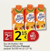 Oferta de Ara - Suc De Fruites I Llet Tropical Bifrutas por 2,15€ en Supermercados Charter