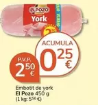 Oferta de El Pozo - Embotit De York por 2,5€ en Supermercados Charter