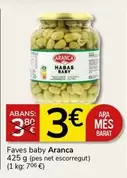 Oferta de Aranca - Faves Baby por 3€ en Supermercados Charter