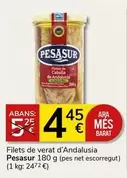 Oferta de Pesasur - Filets De Verat D'andalusia por 4,45€ en Supermercados Charter