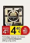 Oferta de García Baquero - Formatge Reserva 12 Mesos Curacio por 4,4€ en Supermercados Charter